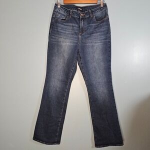 d. Jeans Mid Rise Straight Leg Stretch Dark Blue Wash Denim Women's 10